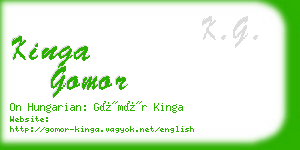 kinga gomor business card